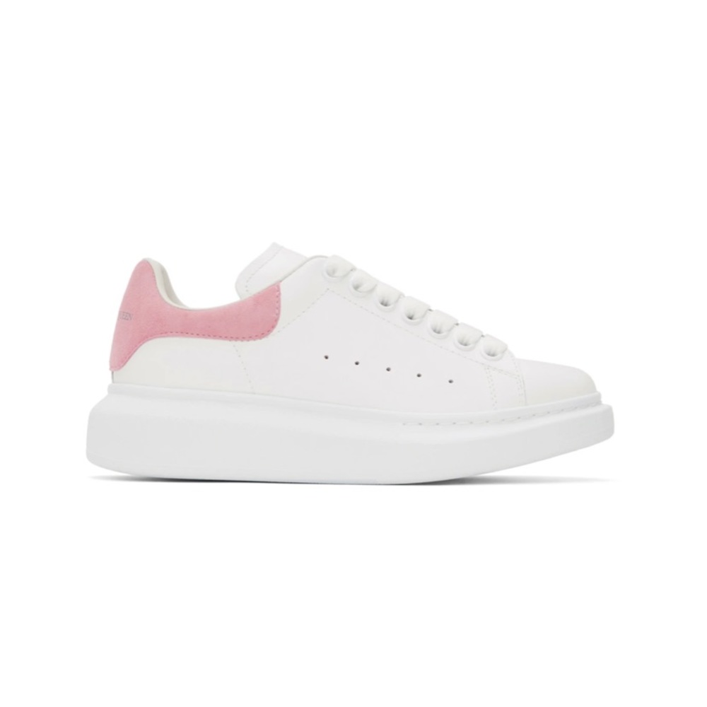 Alexander McQueen White & Pink Sneakers.